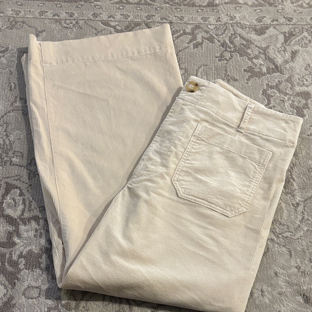 Anthropologie Maeve Colette Corduroy Crop Wide-Leg Pants - Picture 8 of 8